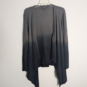 Hot Topic Womens Open‎ Cardigan Grey Black Ombre Fairygrunge Whimsigoth Large